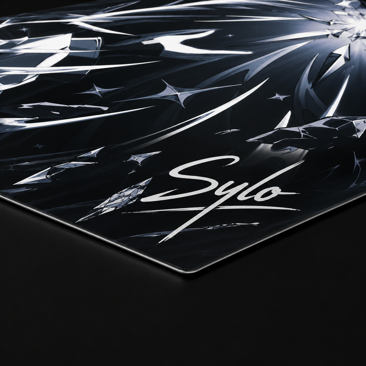 SYLO Tempered Glass Mouse Pads Customization Pixiv 3D Photovoltaic Technology Desk Pad PC FPS Gaming Glass Pad Replica